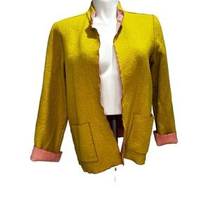 Vintage Bernard Holtzman Harve Bernard Women's Color Block Wool Blend Fleece